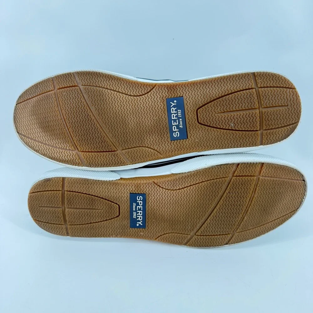 Sperry Bahama II Boat Shoes Mens 11.5 Gray Canvas Nautical Resort Preppy Beach